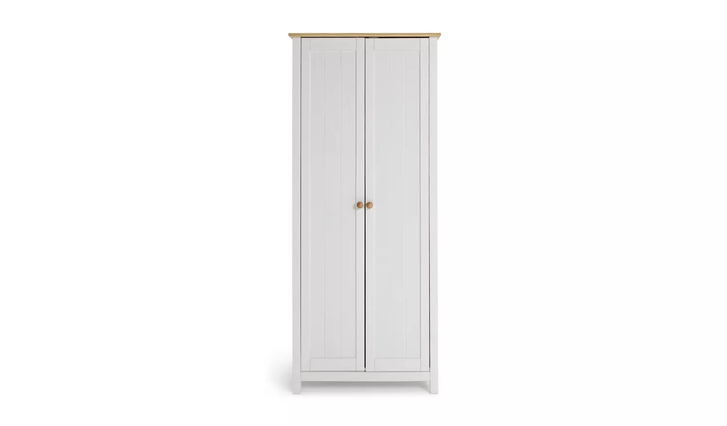Scandinavia 2 Door Wardrobe - Two Tone